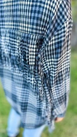 Southern Grace Black Back In Time Shacket