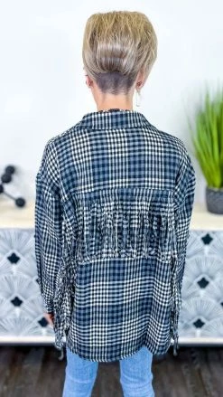 Southern Grace Black Back In Time Shacket