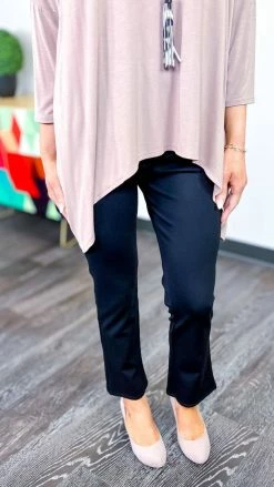 The ZigZag Stripe Black Basic Ponte Pants BOTTOMS