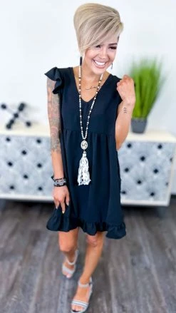 The ZigZag Stripe Black Beauty Moment Dress