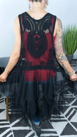 Origami Black Boho Nights Vest