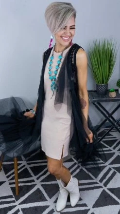 Origami Black Boho Nights Vest