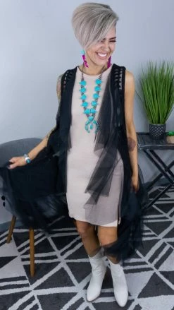 Origami Black Boho Nights Vest