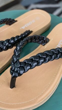 CCOCCI Black Braided Sandals [NO RETURNS] SHOES