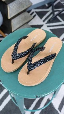 CCOCCI Black Braided Sandals [NO RETURNS] SHOES