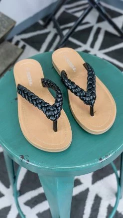 CCOCCI Black Braided Sandals [NO RETURNS] SHOES