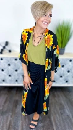 Your Fashion Wholesale Black Brighter Side Cardigan [NO RETURNS]