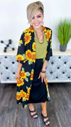 Your Fashion Wholesale Black Brighter Side Cardigan [NO RETURNS]