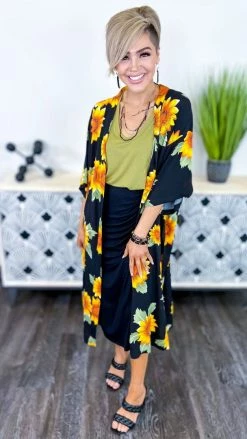 Your Fashion Wholesale Black Brighter Side Cardigan [NO RETURNS]