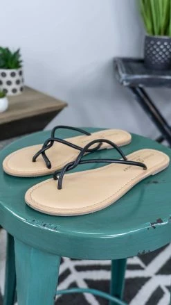 Chinese Laundry Black Camisha Sandals SHOES