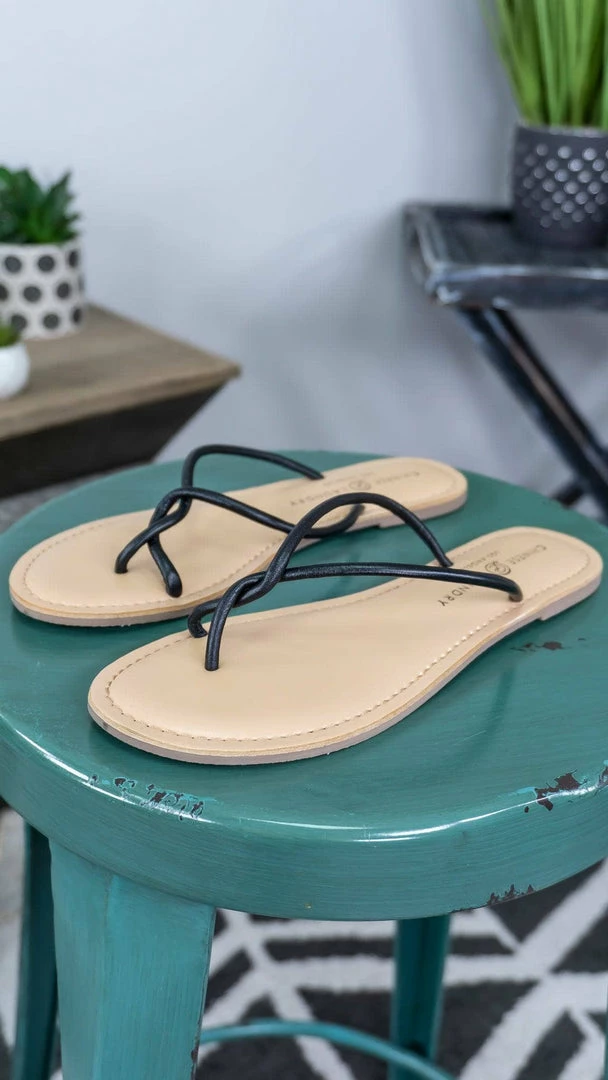 Chinese Laundry Black Camisha Sandals SHOES