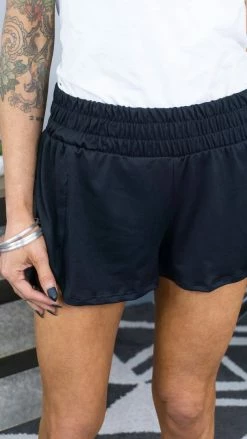 The ZigZag Stripe Black Campus Crush Shorts [NO RETURNS]