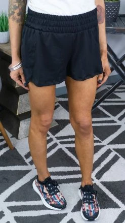 The ZigZag Stripe Black Campus Crush Shorts [NO RETURNS]