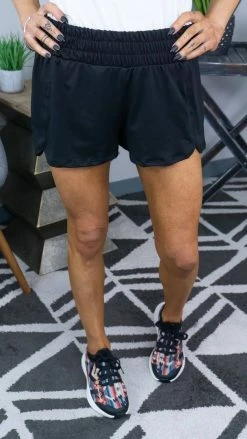 The ZigZag Stripe Black Campus Crush Shorts [NO RETURNS]