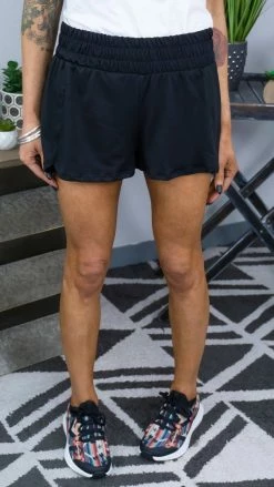 The ZigZag Stripe Black Campus Crush Shorts [NO RETURNS]