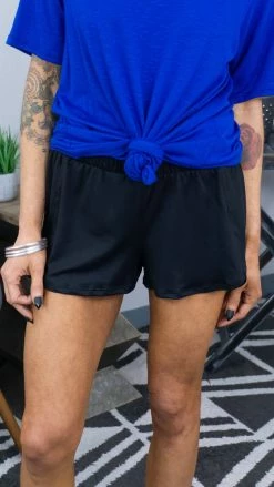 The ZigZag Stripe Black Campus Crush Shorts [NO RETURNS]