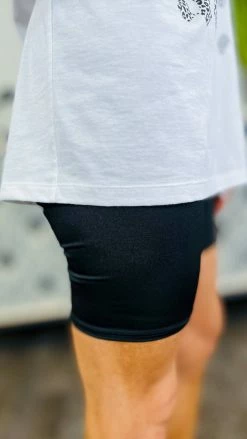 The ZigZag Stripe BOTTOMS Black Cardio Cutie Shorts