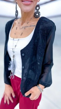 Origami OUTERWEAR Black Casually Yours Cardigan