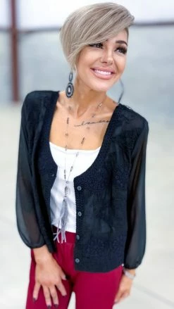 Origami OUTERWEAR Black Casually Yours Cardigan