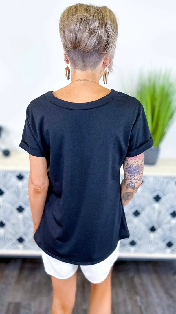 The ZigZag Stripe Black Changing Rules Top TOPS & TUNICS