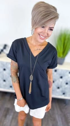 The ZigZag Stripe Black Changing Rules Top TOPS & TUNICS