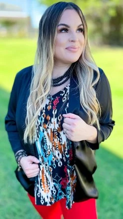 The ZigZag Stripe Black Charmed Lifestyle Blazer