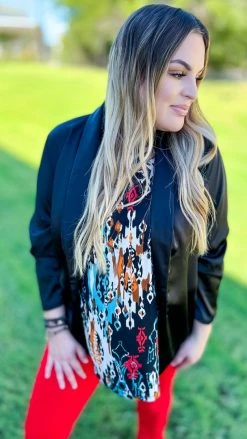 The ZigZag Stripe Black Charmed Lifestyle Blazer