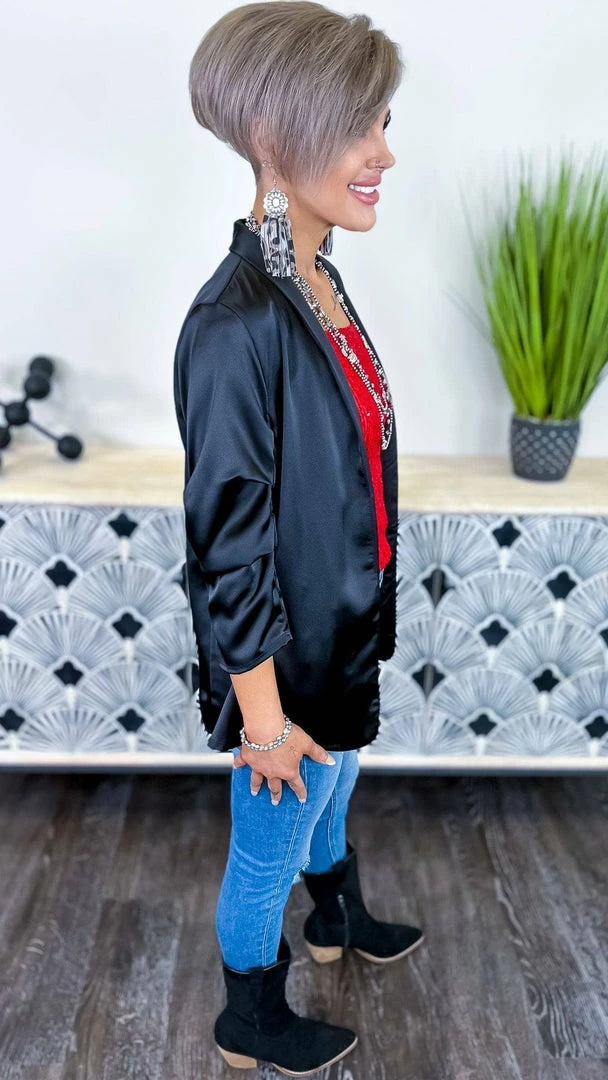 The ZigZag Stripe Black Charmed Lifestyle Blazer