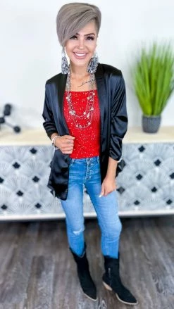 The ZigZag Stripe Black Charmed Lifestyle Blazer