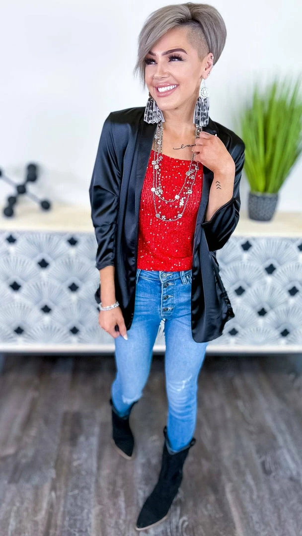 The ZigZag Stripe Black Charmed Lifestyle Blazer