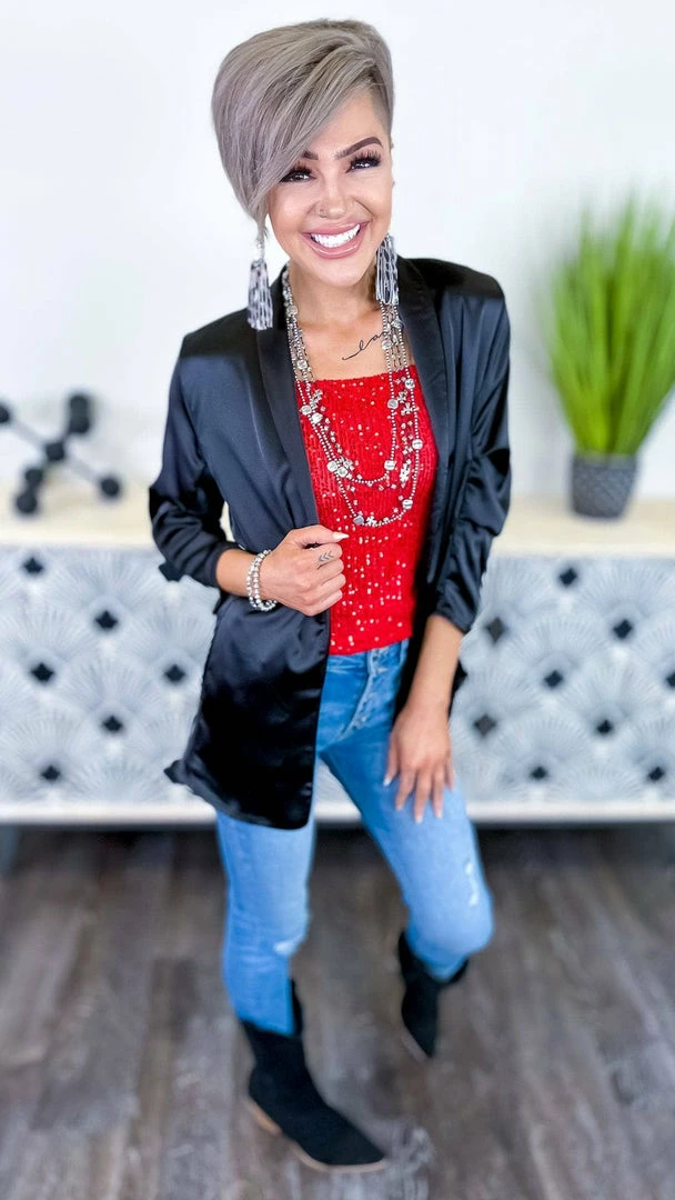 The ZigZag Stripe Black Charmed Lifestyle Blazer