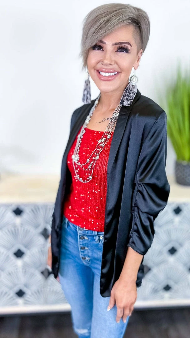 The ZigZag Stripe Black Charmed Lifestyle Blazer