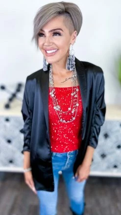 The ZigZag Stripe Black Charmed Lifestyle Blazer