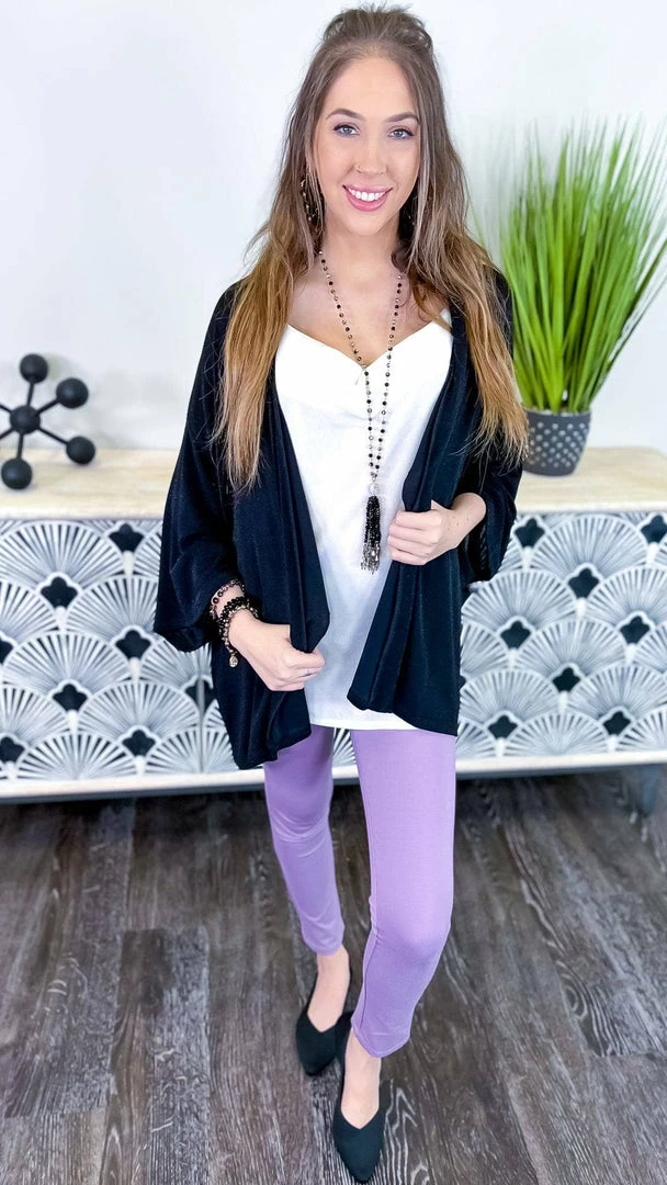 The ZigZag Stripe OUTERWEAR Black Chime In Cardigan