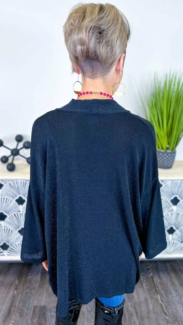 The ZigZag Stripe OUTERWEAR Black Chime In Cardigan