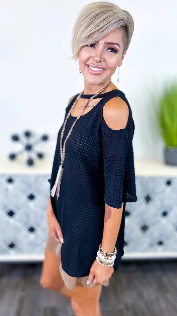 The ZigZag Stripe Black Cinema Date Top TOPS & TUNICS