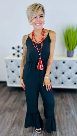 The ZigZag Stripe Black City Dreamer Jumpsuit