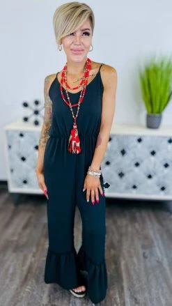 The ZigZag Stripe Black City Dreamer Jumpsuit