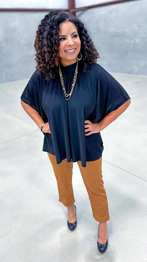 The ZigZag Stripe Black City Gal Top