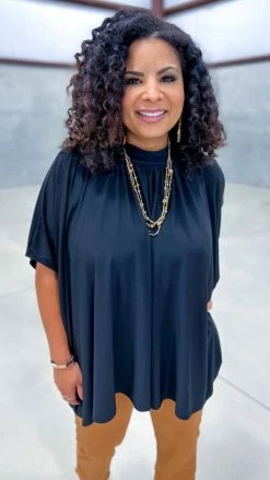 The ZigZag Stripe Black City Gal Top