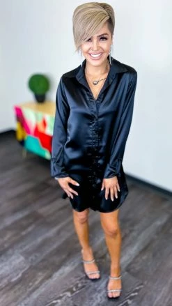 The ZigZag Stripe Black Cocktail Chats Tunic TOPS & TUNICS