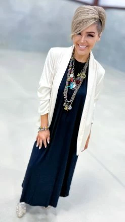 The ZigZag Stripe Black Cocktail Hour Dress DRESSES