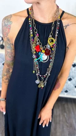 The ZigZag Stripe Black Cocktail Hour Dress DRESSES