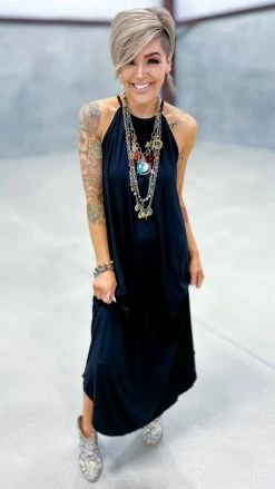 The ZigZag Stripe Black Cocktail Hour Dress DRESSES