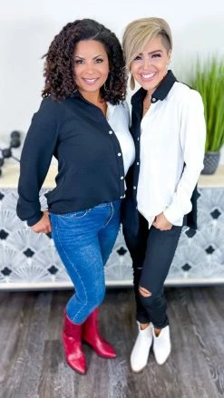 The ZigZag Stripe Black Cocktail Mood Top TOPS & TUNICS