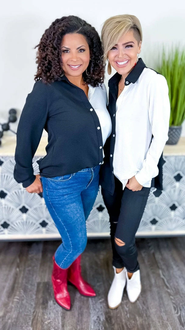 The ZigZag Stripe Black Cocktail Mood Top TOPS & TUNICS