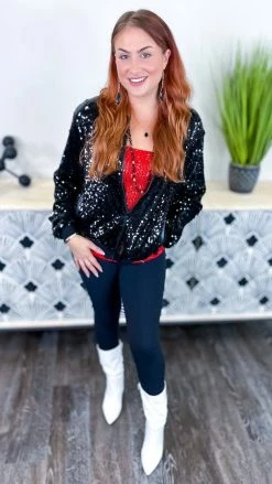 The ZigZag Stripe OUTERWEAR Black Concert Bomber Jacket