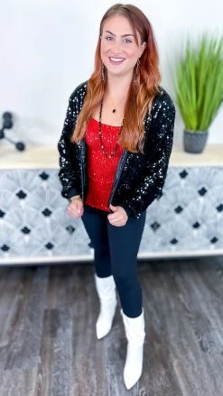 The ZigZag Stripe OUTERWEAR Black Concert Bomber Jacket