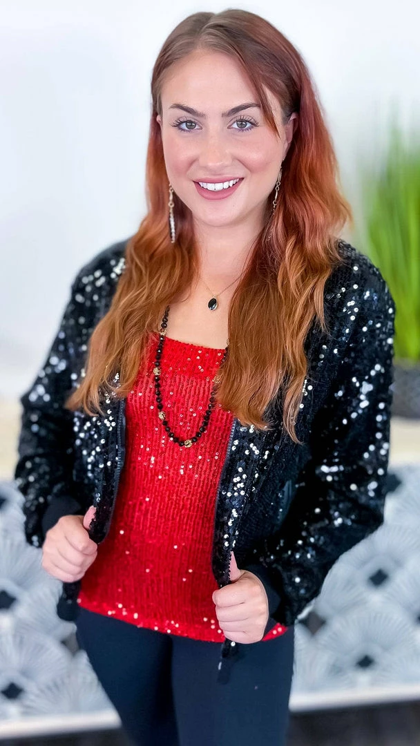 The ZigZag Stripe OUTERWEAR Black Concert Bomber Jacket