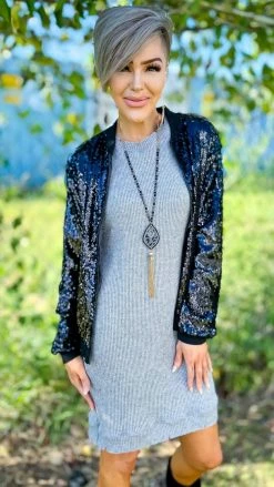 The ZigZag Stripe OUTERWEAR Black Concert Bomber Jacket